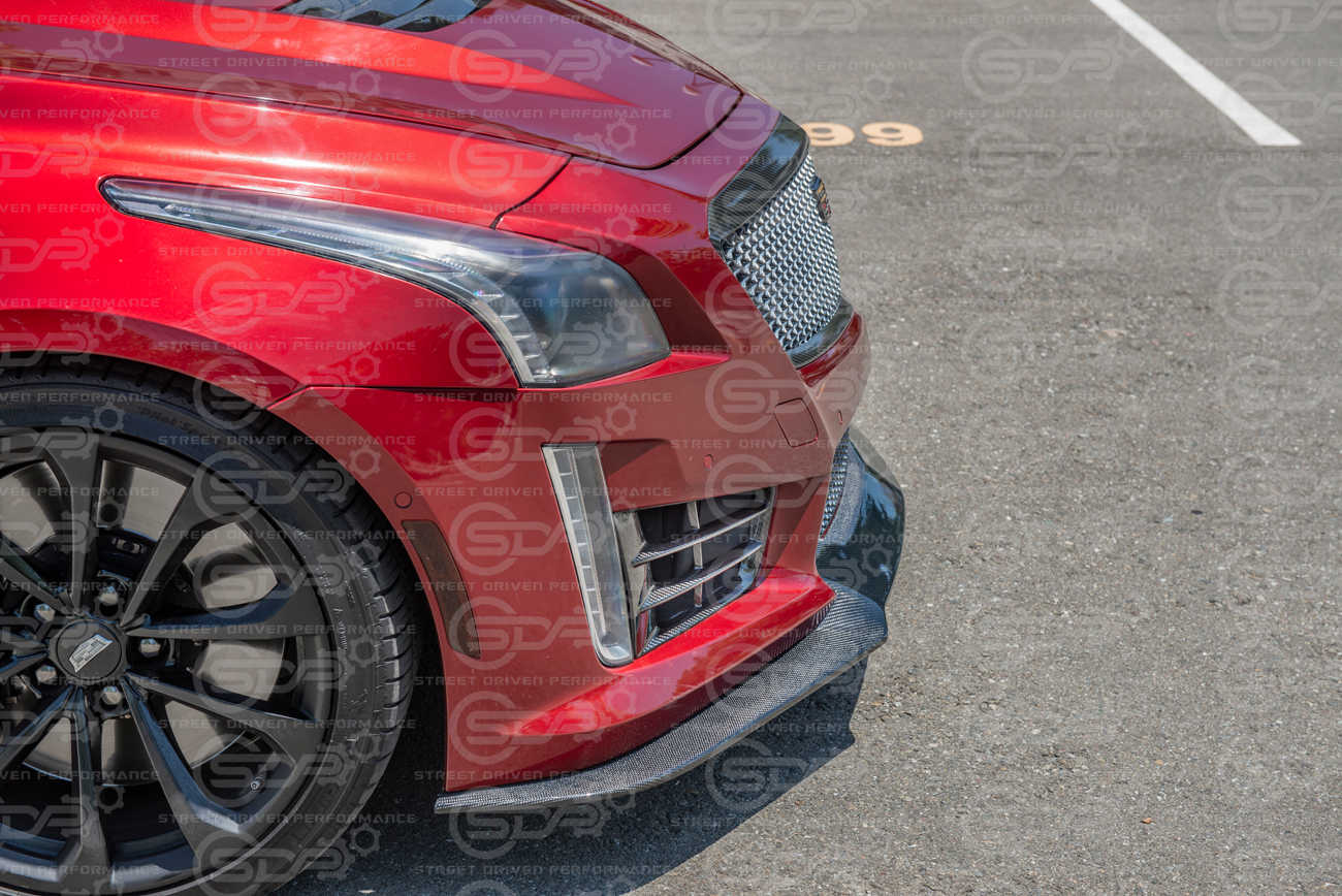 2016-2019 Cadillac CTS-V V3 | Factory CARBON FIBER Front Grille Accent Bezel Inserts